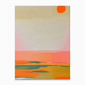 Bondi Beach, Sydney, Australia Pink & Orange Millenial Canvas Print