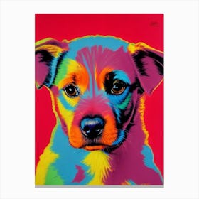 Portuguese Podengo Pequeno Andy Warhol Style dog Canvas Print
