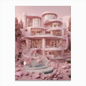 Pink House Canvas Print