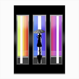 Woman With Umbrella Canvas Print