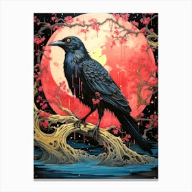 Crow Art Canvas Print