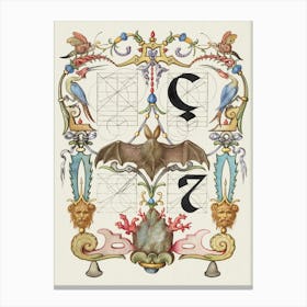 Guide For Constructing The Letters C, Joris Hoefnagel Canvas Print