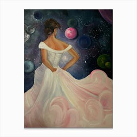 Bride In Space Canvas Print