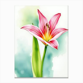 Watercolor Lily 1 Canvas Print