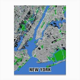 City map New York, USA Canvas Print