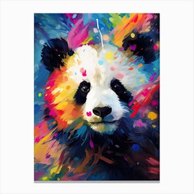 Panda Art In Abstract Art Style 1 Canvas Print