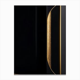 Bright Gold Metallic Border Encompassing A Frame Smooth Texture Contrasts Against Dark Background (3) Canvas Print