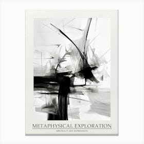 Metaphysical Exploration Abstract Black And White 3 Poster Canvas Print