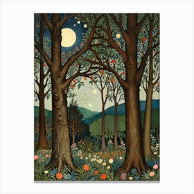 William Morris Moonlight In The Woods 50 Canvas Print