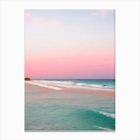 Bávaro Beach, Dominican Republic Pink Photography 1 Canvas Print