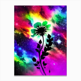 Flower In Space 14 Canvas Print