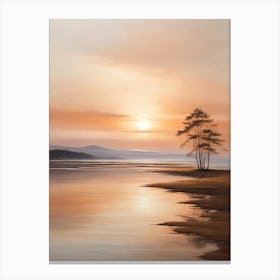 Sunset On The Beach Art Print Canvas Print