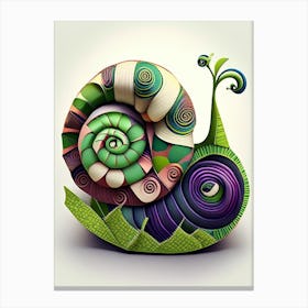 Grove Snail  Patchwork Canvas Print