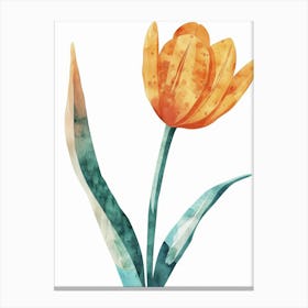 Watercolor Tulip Canvas Print