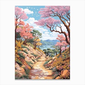 Lycian Way Turkey 2 Hike Illustration Canvas Print