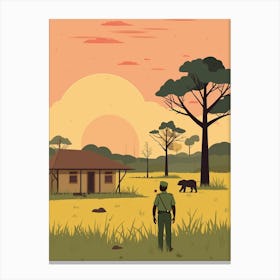 Congo Travel Illustration Canvas Print