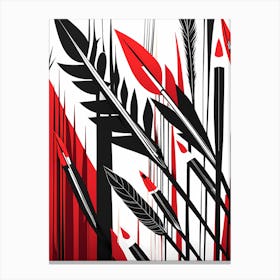 Brush strokes vector art 1 Canvas Print