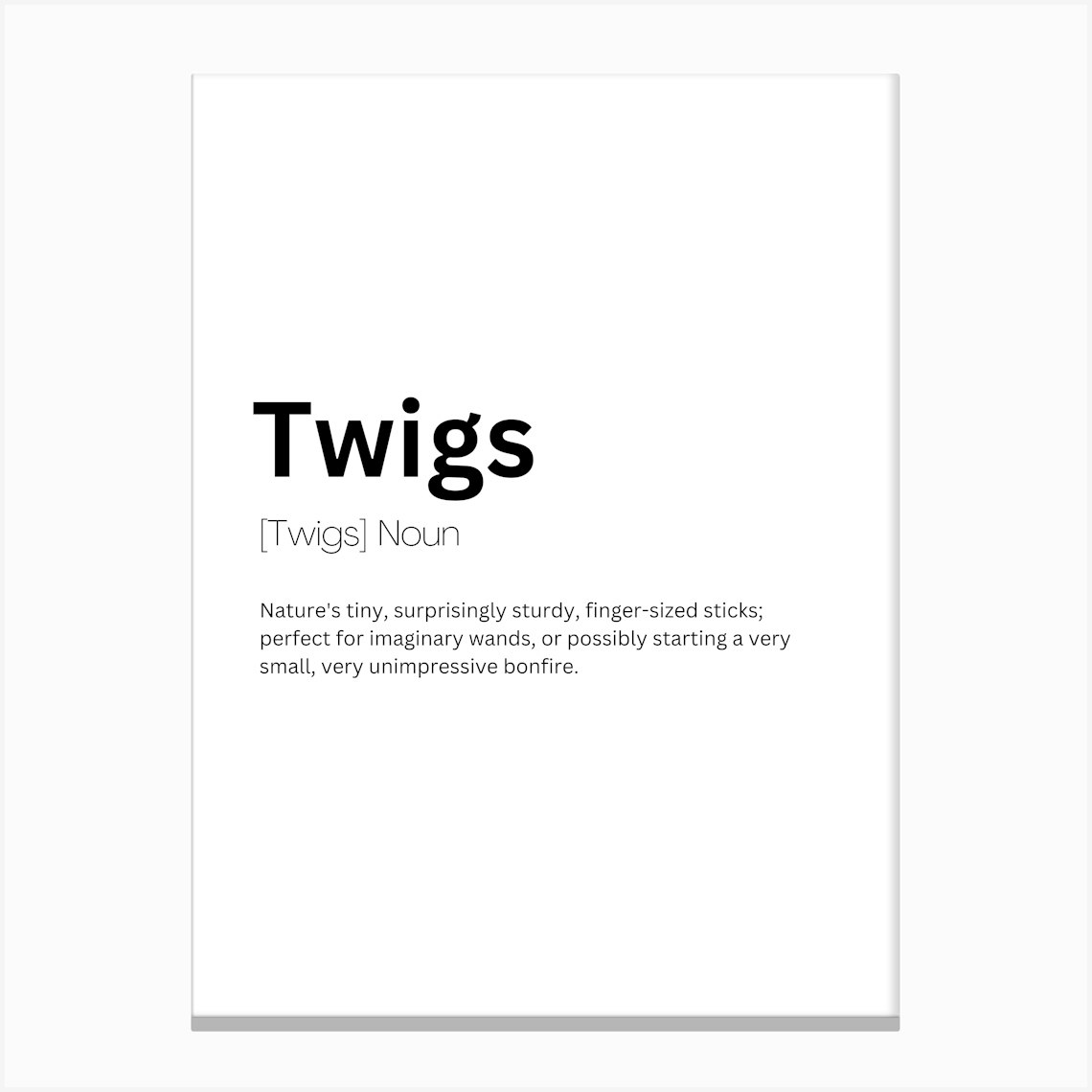 Twigs Definition Meaning Canvas Print by Kaigozen
