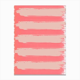 Red And Pink Lines Canvas Print
