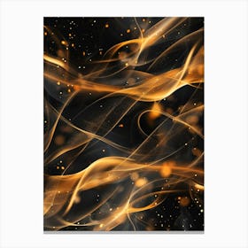 Abstract Golden Flames Canvas Print