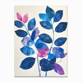 'Blue Leaves' 11 Canvas Print