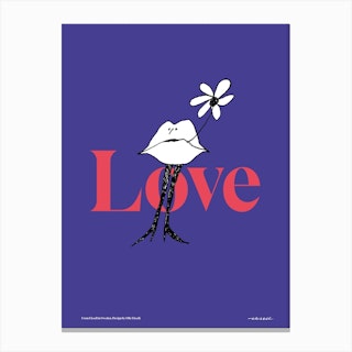 Olle Eksell Love And Flower Canvas Print