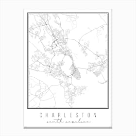 Charleston South Carolina Street Map Canvas Print