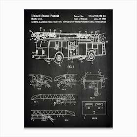 Ladder Fire Truck Patent Print Fire Truck Patent Fire Truck Art Firefighter Decor Firefighter Print Ladder Truck Patent Cf2581 Canvas Print