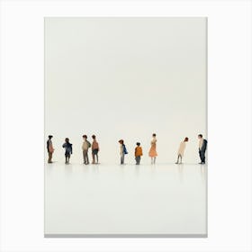 Minimalist People Color Abstract Watercolor 3 Canvas Print