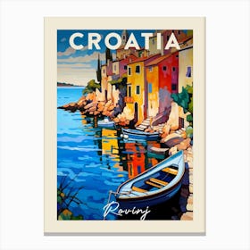 Rovinj Croatia 4 Fauvist Painting Travel Poster Canvas Print