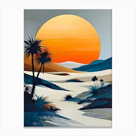 Sunset In The Desert 24 Canvas Print