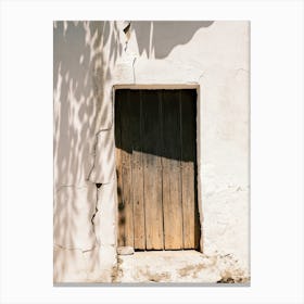 Old Brown Door // Ibiza Travel Photography Canvas Print