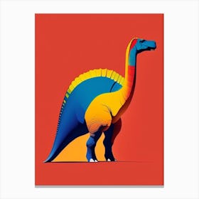 Apatosaurus Primary Colours Dinosaur Canvas Print