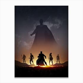 Justice League silhouette Canvas Print