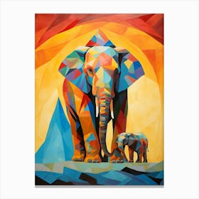 Elephant Abstract Pop Art 2 Canvas Print