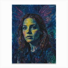 Girl In Blue Canvas Print