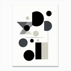 Abstract Black And White Painting 1 Canvas Print