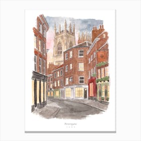 York Petergate England Canvas Print
