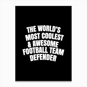 Football Team Defender Canvas Print