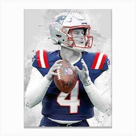 Bailey Zappe New England Patriots Canvas Print