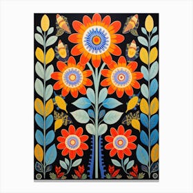 Flower Motif Painting Veronica Flower 2 Canvas Print