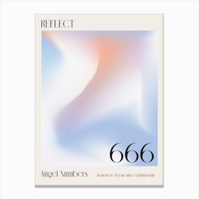 Reflect Angel Numbers 666 Aura Canvas Print