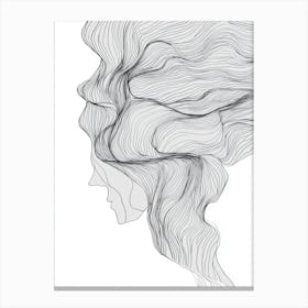 Abstract Portrait Of A Woman Canvas Print