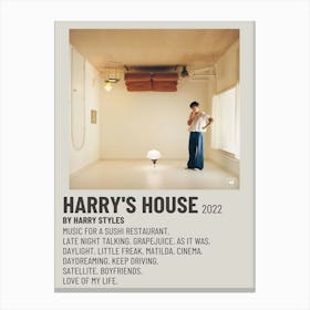 Harry S House 2022 By Harry Styles Poster 1 Canvas Print