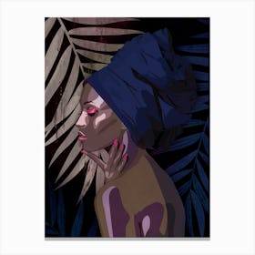 Abstract Woman With Turban 2 Canvas Print