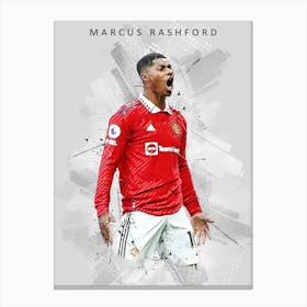 Marcus Rashford Graffiti Canvas Print