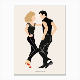 Grease Dancing Scene Canvas Print