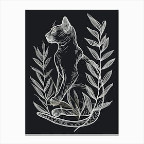Ocicat Cat Minimalist Illustration 2 Canvas Print