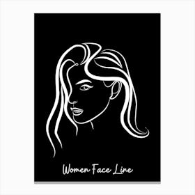 Women Face Line 3 Canvas Print