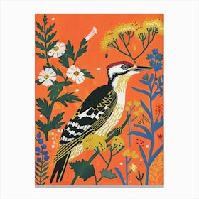 Spring Birds Woodpecker 2 Canvas Print